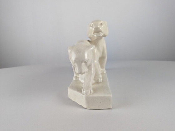 Image 1 of Art Deco Tierskulptur von Löwen, 1920er Jahre