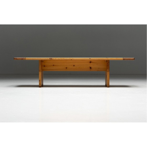 Image 1 of Vintage-Bank aus massivem Kiefernholz von Silvio Coppola für Fratelli Montina, Italien 1970