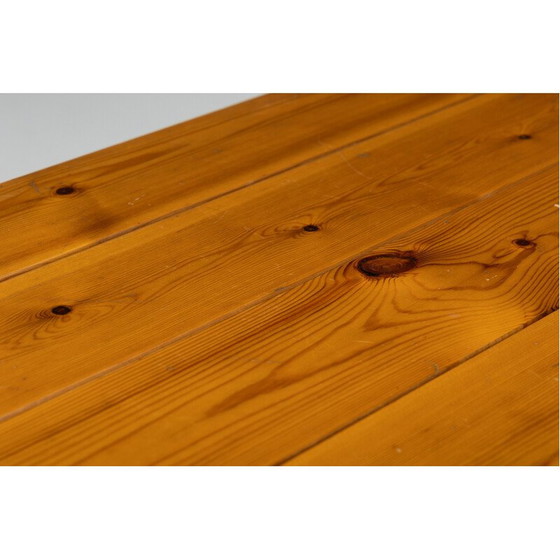 Image 1 of Vintage-Bank aus massivem Kiefernholz von Silvio Coppola für Fratelli Montina, Italien 1970