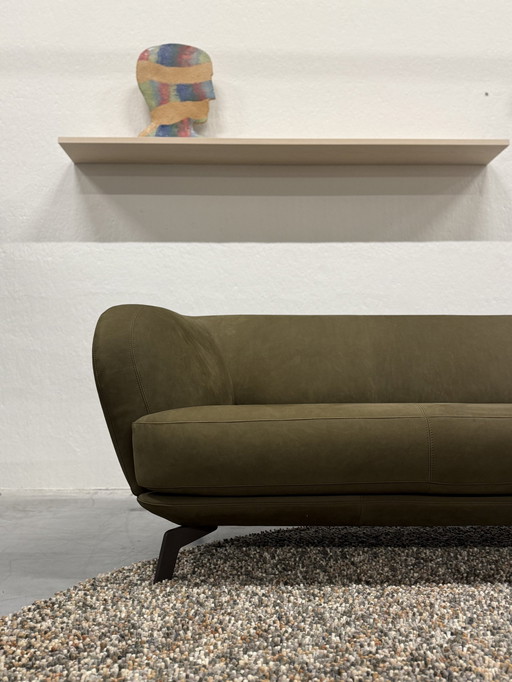 Leolux Flint 3-Sitzer Sofa Danza Leder Grün