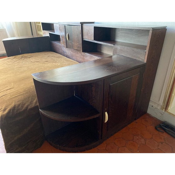 Image 1 of Vintage Art Deco Bett aus Palmenholz, 1930