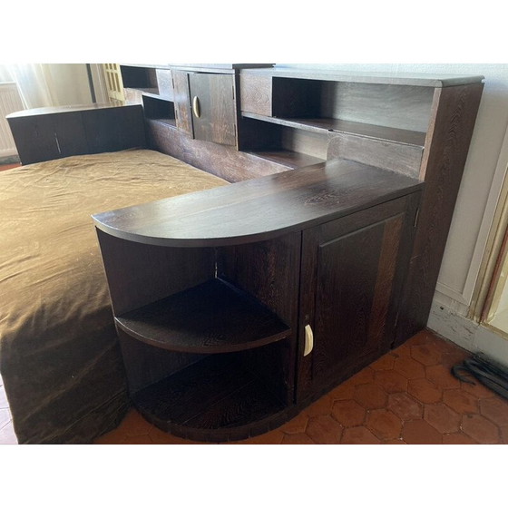 Image 1 of Vintage Art Deco Bett aus Palmenholz, 1930