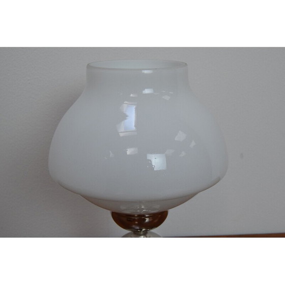 Image 1 of Mid-Century Tischlampe aus Glas und Metall, Tschechoslowakei 1960er Jahre