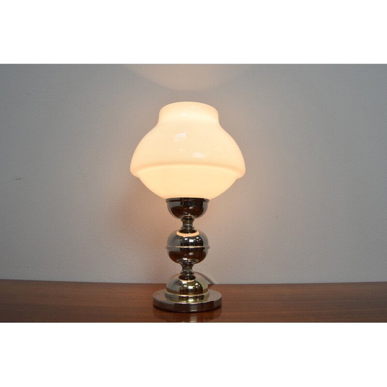 Image 1 of Mid-Century Tischlampe aus Glas und Metall, Tschechoslowakei 1960er Jahre