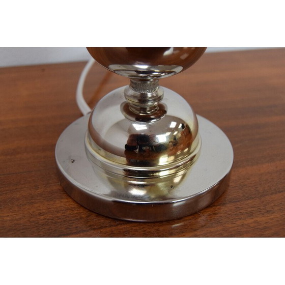 Image 1 of Mid-Century Tischlampe aus Glas und Metall, Tschechoslowakei 1960er Jahre