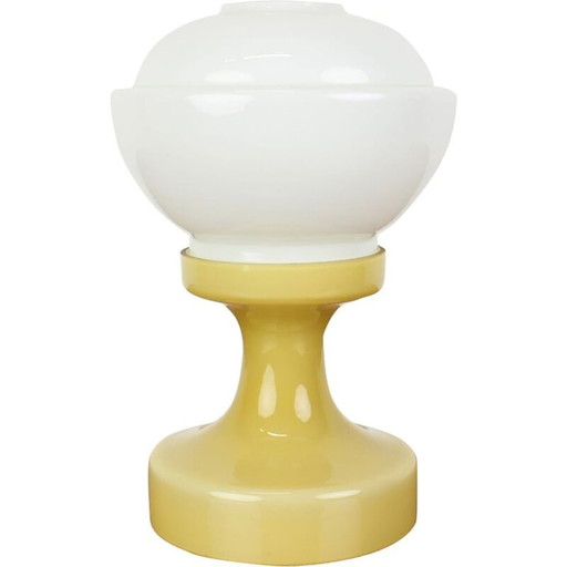 Vintage Ganzglas-Tischlampe von Valasske Mezirici, 1970er Jahre