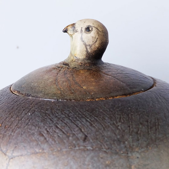 Image 1 of Klaas de Boer Steingutvase mit Deckel