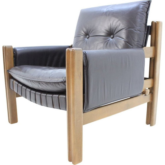 Image 1 of Skandinavischer Vintage-Sessel aus Leder