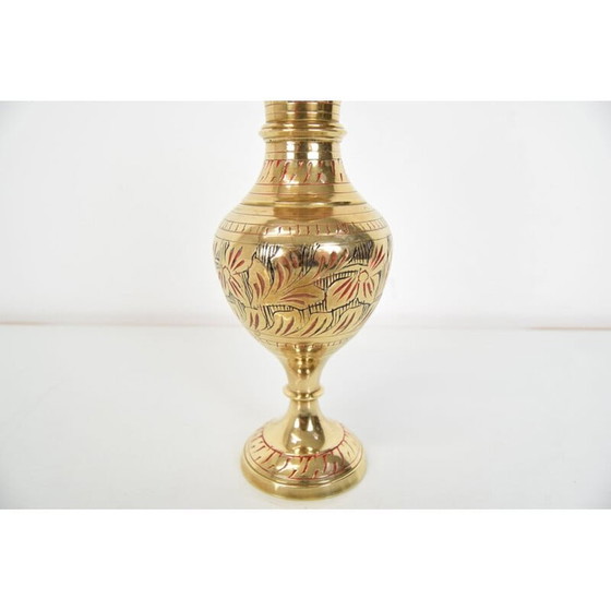 Image 1 of Mid Century Messingvase, Indien 1960er Jahre