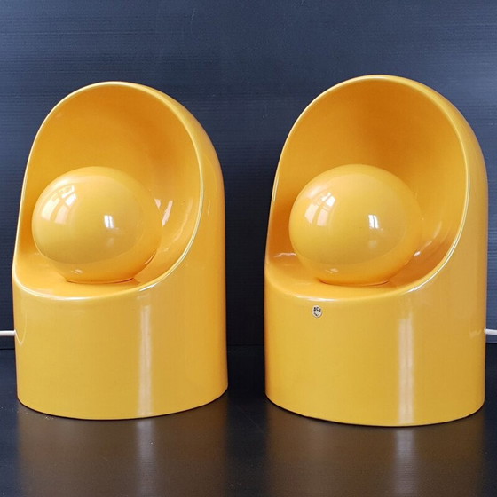 Image 1 of Paar Vintage-Lampen SC3 von Marcello Cuneo für Gabbianelli, 1960