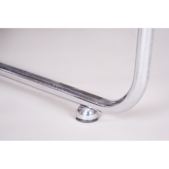 Image 1 of Schwarzes Ledersofa von Vichr a Spol, 1930er Jahre