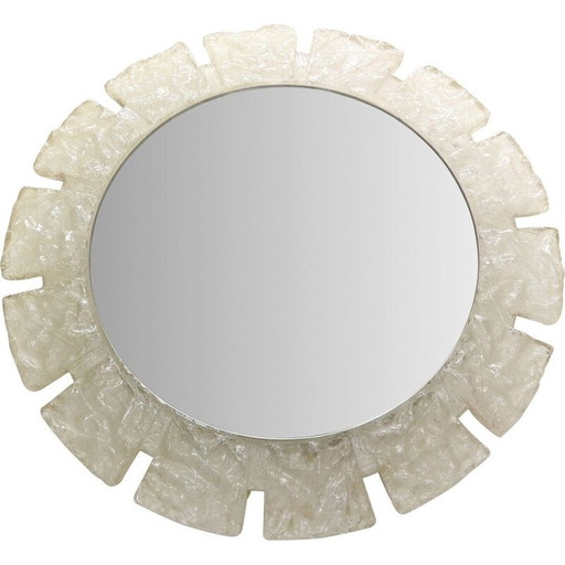 Alter runder Acryl-Lichtspiegel mit Beleuchtung von Egon Hillebrand, Deutschland 1970