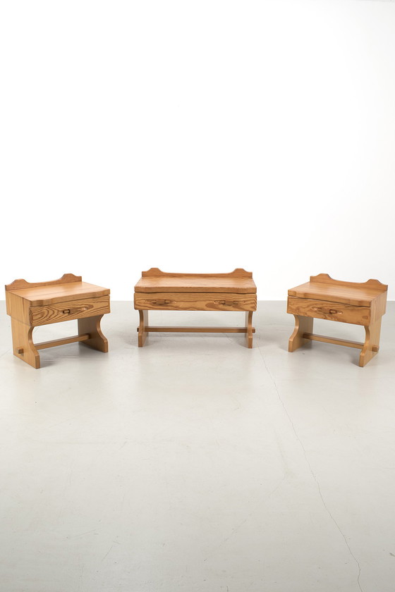 Image 1 of 3 x brutalistische Kiefernschränke