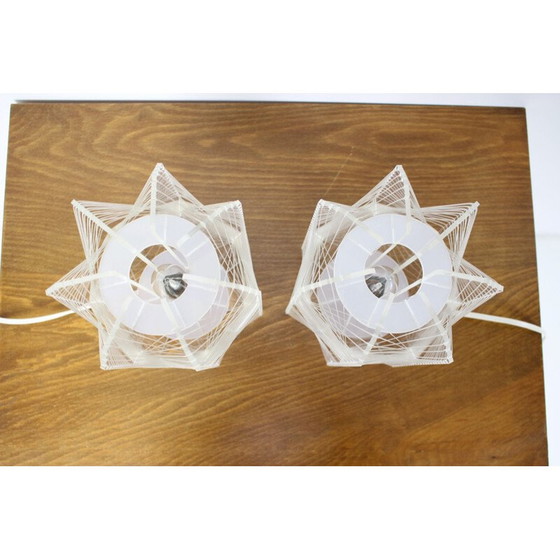 Image 1 of Paar Vintage-Tischlampen aus Kunststoff, Tschechoslowakei 1960