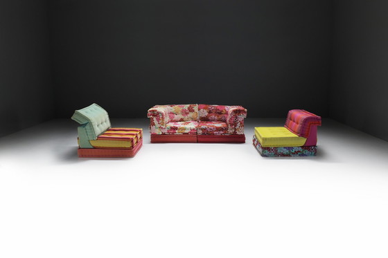 Image 1 of Mah-Jong-Sofa aus dem Stoff "Kenzo Takada" von Hans Hopfer für Roche Bobois Frankreich