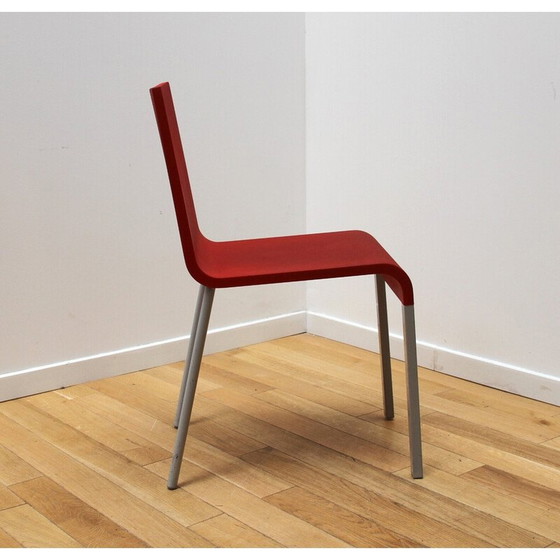 Image 1 of Vintage ".03" Stühle aus rotem Kunststoff und Metall von Martin Van Severen für Vitra