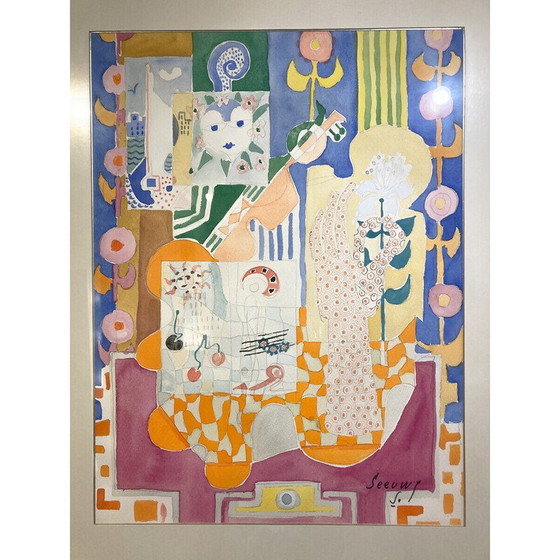 Image 1 of Vintage-Gemälde von Jos Seeuws, Belgien 1970er Jahre
