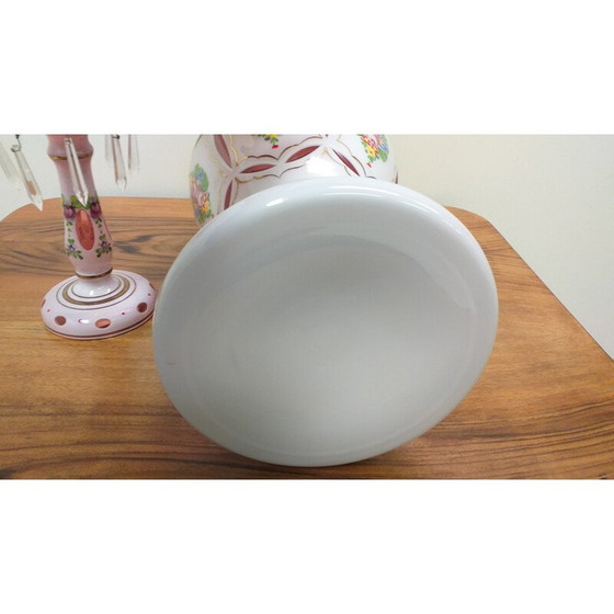 Image 1 of Vintage Vase mit Kerzenhalter aus Glas, Tschechoslowakei 1960er Jahre