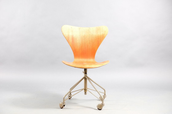 Image 1 of Fritz Hansen Teak Bürostuhl Arne Jacobsen