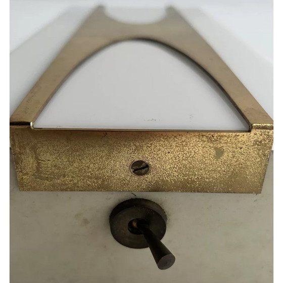 Image 1 of Paar alte Wandlampen aus Messing und Plexiglas von Loewy für Hilton, Frankreich 1965