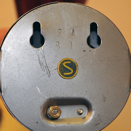 Image 1 of Paar beigefarbene und rote Wandlampen aus Metall, Schweden 1950