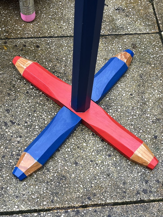 Image 1 of Pierre Sala Vintage Pencil Design: Bücherregal & Garderobe (Clairefontaine Modell / 1980er Jahre)