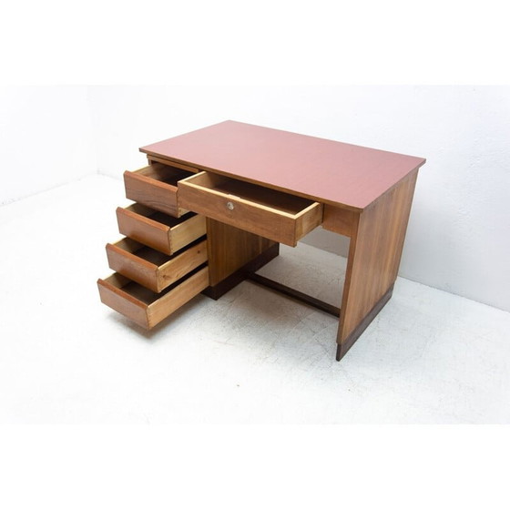 Image 1 of Schreibtisch aus Nussbaum und Resopal, Tschechien 1960