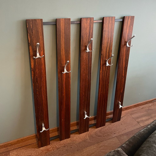 Vintage Wandgarderobe aus Palisander