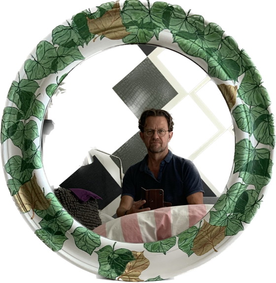Image 1 of Handbemalter Spiegel Les Feuilles
