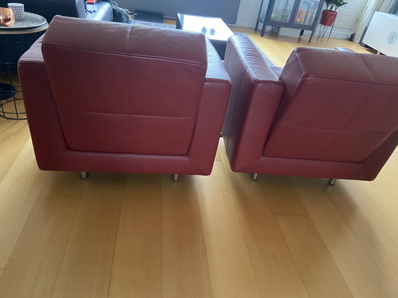 Image 1 of 2 x Young International Sessel Checkers rot