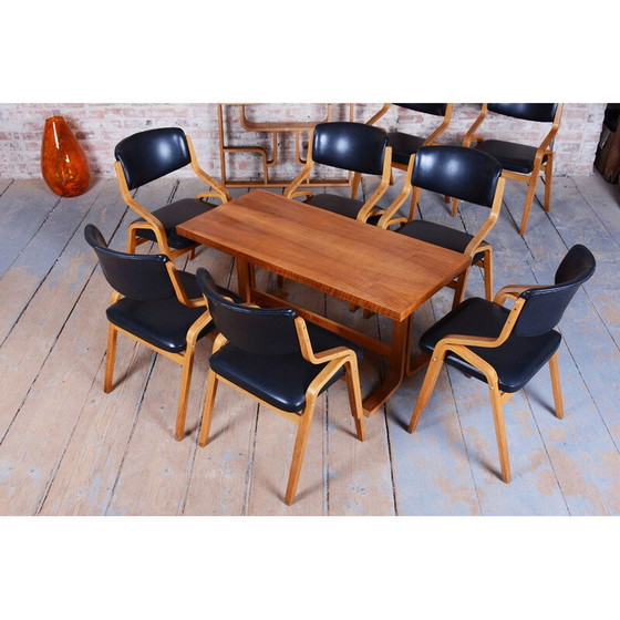 Image 1 of Satz von 8 Stühlen aus der Mitte des Jahrhunderts von Ludvik Volak, Tschechische 1960er Jahre