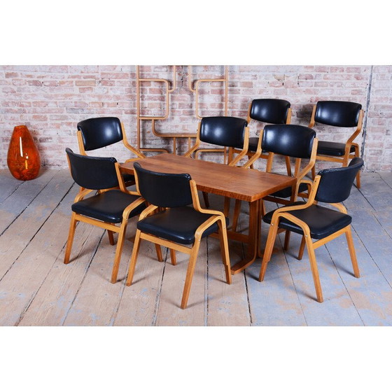 Image 1 of Satz von 8 Stühlen aus der Mitte des Jahrhunderts von Ludvik Volak, Tschechische 1960er Jahre