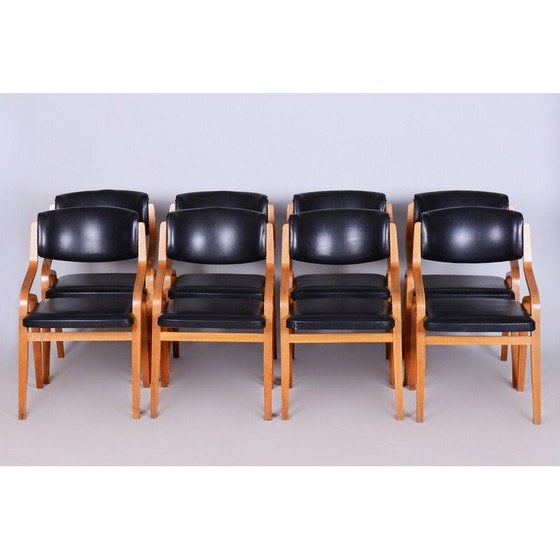Image 1 of Satz von 8 Stühlen aus der Mitte des Jahrhunderts von Ludvik Volak, Tschechische 1960er Jahre