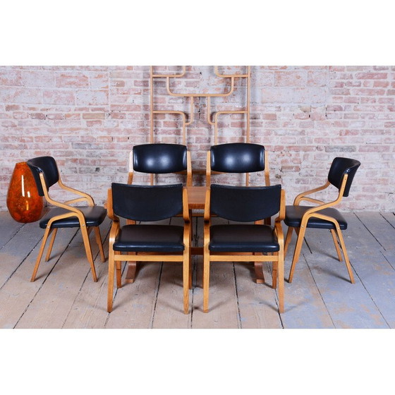 Image 1 of Satz von 8 Stühlen aus der Mitte des Jahrhunderts von Ludvik Volak, Tschechische 1960er Jahre