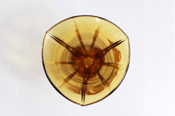 Image 1 of Art Deco Vase aus Bernstein Glas 1930