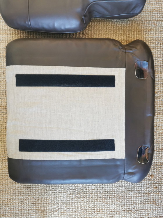 Image 1 of 2X De Sede 'Känguru' Sessel Mit 1 Fusshocker Von Hans Eichenberger