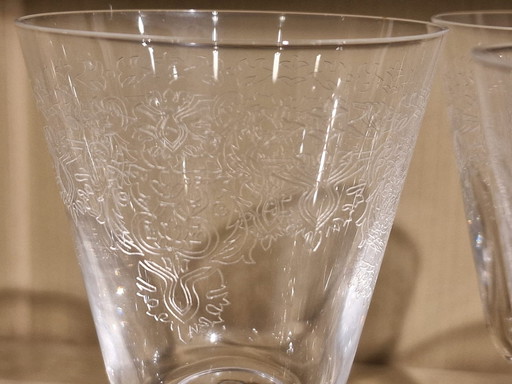 Satz von 4 antiken Gläsern