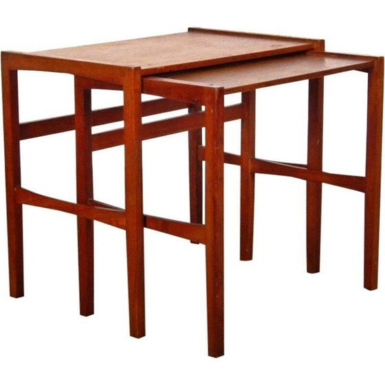 Image 1 of Vintage Satz von 2 Vintage-Nesting-Tischen, Dänemark - 1960er Jahre