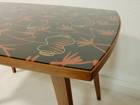 Image 1 of Vintage Couchtisch mit Glaseinsatz, 60er Jahre, Germany