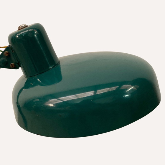 Image 1 of Österreichische Bauhaus-Schreibtischlampe in Türkis von Christian Dell für Koranda, 1930er Jahre