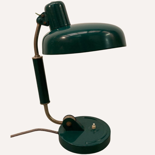 Österreichische Bauhaus-Schreibtischlampe in Türkis von Christian Dell für Koranda, 1930er Jahre