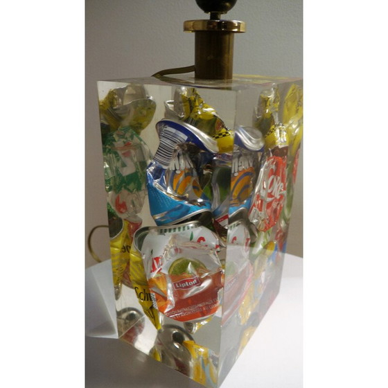 Image 1 of Vintage-Lampe aus Plexiglas - 1980er Jahre