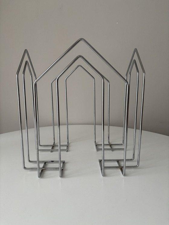 Image 1 of Willi Glaeser Vinylhalter, Schallplattenständer/Magazinablage 1980er Jahre