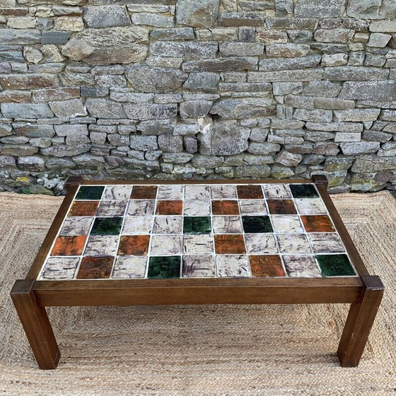 Image 1 of Vintage Couchtisch aus Holz und Keramik
