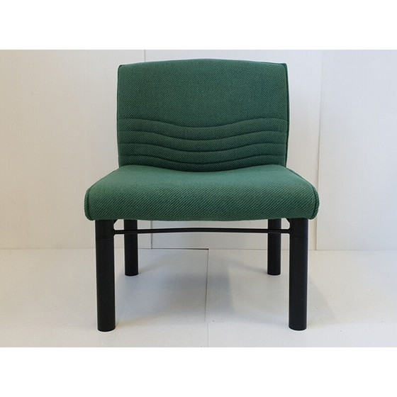 Image 1 of Vintage-Sessel aus Holz und Stoff, 1980