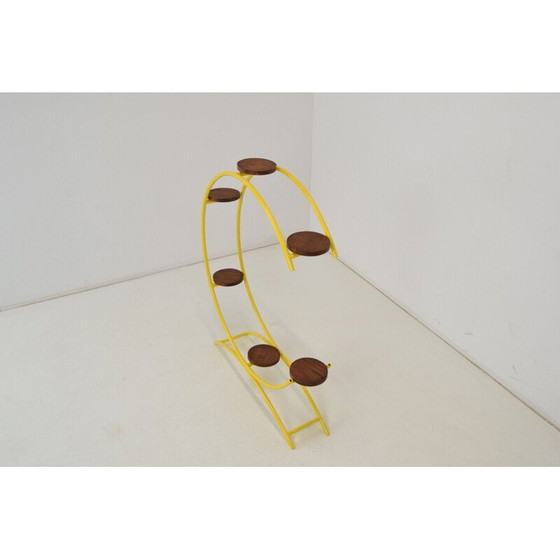 Image 1 of Röhrenförmiger Blumenständer aus lackiertem Metall, Tschechien 1960