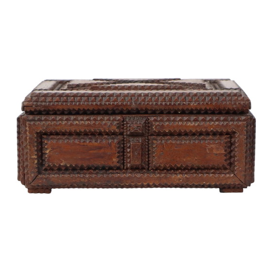 Image 1 of Antike Tramp Art Box Volkskunst
