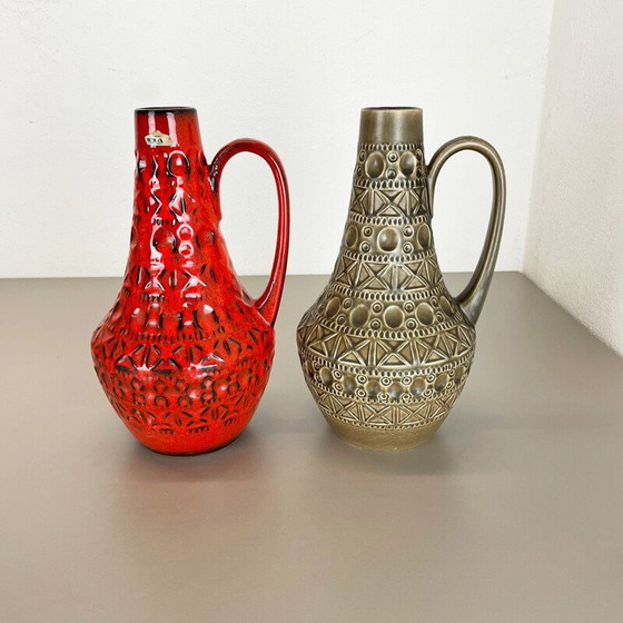 Image 1 of Paar Vintage-Vasen aus Keramik für Bay Ceramics, Deutschland 1970er Jahre