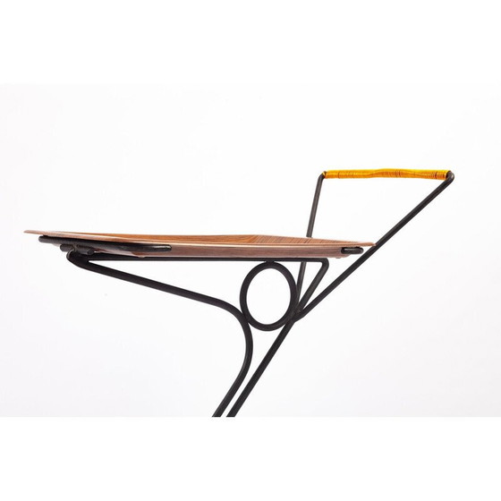 Image 1 of Vintage Metall und Holz Wagen aus Pag, Deutschland 1950