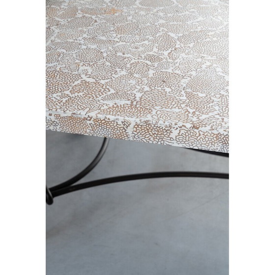 Image 1 of Vintage Elite Couchtisch mit Termiten und Harzplatte, 1990er Jahre